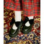 ショッピングレトロ ローファー 「クティールとレトロ」リボン取り外し可能/ダブルリボンメリージェーン レディース