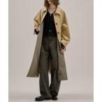 トレンチコート コート ストレートラインステンカラーコート レディース