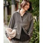 ショッピング柄 ブラウス シャツ ウールライク柄シャツ/596042 レディース