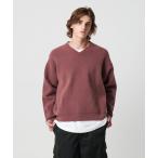 ショッピングARROWS セーター ニット プレーティング クロップド Vネック ニット メンズ