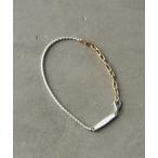 ブレスレット SILVER925 18KGP エリプスコンビチェーンブレスレット レディース メンズ