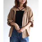 ブルゾン アウター ドルマンスリーブフード付きブルゾン レディース