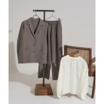 ショッピングセットアップ セットアップ 「3点セットアイテム〜トリオットシリーズ〜」ジャケット セットアップ ブラウスセット 限定展開 レディース