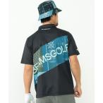 「BEAMS GOLF」 半袖ポロシャツ M ブラック メンズ