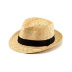 「田中帽子店」 ストローハット 3L ナチュラル メンズ