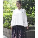 ショッピングプリザーブドフラワー tシャツ ラッセルレースプリザーブドフラワー刺繍＋天竺カットソー レディース