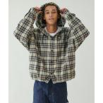 ショッピングジムフレックス シャツ Gymphlex | ネルチェック フードシャツ MEN メンズ