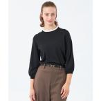 ニット セーター フリルカラーパフスリーブニット レディース