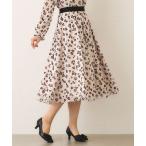 ショッピングアニマル スカート アニマルフラワー タックフレアスカート