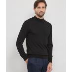 セーター ニット 14ゲージウォッシャブルウールモックネックニット メンズ