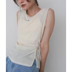 タンクトップ ノースリーブ ベロアタンクトップ レディース