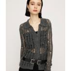 カーディガン DAMAGE KNIT C/D ダメージ ニット カーディガン 秋服 冬服 レディース
