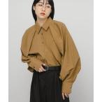 ブラウス シャツ ボリュームスリーブクロップドシャツ レディース