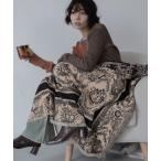 ストール マフラー タロット風太陽柄大判ストール/ブランケット レディース