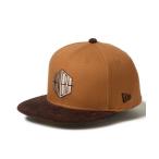 キャップ 帽子 NEW ERA/ニューエラ キャップ 59FIFTY 2-Tone Duck Canvas Hexa Logo カーキ ダークブラウン