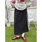 ショッピングドット スカート 「セットアップ対応」ドットフリースロングスカート