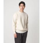 セーター ニット コットン ポリエステル ワッフル クルーネック ニット メンズ