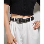 ベルト 「OKUOKU　0909」スタッズ付きウエスタン　ベルト ruf-belt-1-7 メンズ レディース