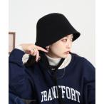 ショッピングハット 帽子 ハット サーモニット　紐付きボンネットハット レディース