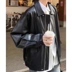 ブルゾン アウター WEGO/オーバーサイズフェイクレザージャケット/アウター レディース