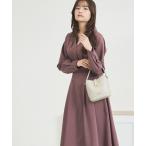 ワンピース WEB限定 2025秋冬新作 スキッパ―タックワンピース