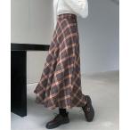 ショッピングAライン スカート チェック柄Aラインロングスカート