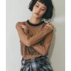 tシャツ コードメッシュシアープルオーバー レディース