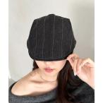 ショッピングハンチング 帽子 ベレー帽 ピンストライプハンチング レディース