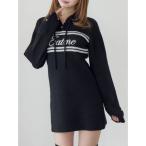ワンピース フーディーロゴニットワンピース