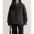 ダウンコート ダウンジャケット もこもこキルトノーカラーダウンジャケット レディース