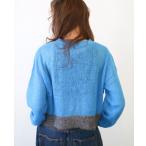 ショッピングTOKYO ニット セーター 「CYAN TOKYO」ウールモヘア配色ショートPO レディース