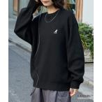 ニット セーター KANGOL/カンゴール 別注 ロゴ ワンポイント刺繍スウェットライククルーネックニットプルオーバー レディース メンズ