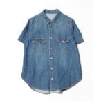 ショッピング半袖シャツ 「CHIC STYLE」 半袖シャツ 3L ブルー レディース