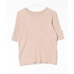 [titivate] короткий рукав вязаный M orange женский 