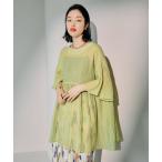 [LEPSIM] короткий рукав туника FREE оттенок зеленого прочее женский 