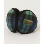 [TWEED MILL] в клетку наушники - зеленый женский 