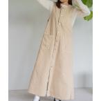 「FREAK'S STORE」 ノースリーブワンピース フリ- ベージュ レディース