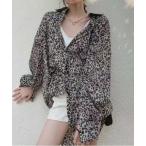 ブラウス シャツ ヒョウ柄オーバーサイズシャツ レディース