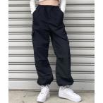 [shopnikoniko] [.WORKS] брюки-карго свободный оттенок черного прочее женский 