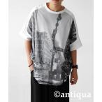 [antiqua] короткий рукав футболка FREE черный мужской 