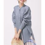 [NANO universe] длинный рукав туника 38 голубой женский 