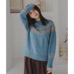 ニット セーター 小さいサイズ　ノルディック柄ニット　低身長さん・小柄女性 レディース