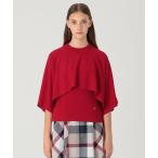 ニット セーター ドライレーヨンストレッチケープ付きニット レディース