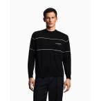 ショッピングアルマーニ セーター ニット 「エンポリオ アルマーニ」セーター バージンウール ジャカードロゴ メンズ