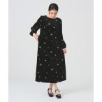 ワンピース ベロア 刺繍 ワンピース