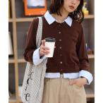 カーディガン シャツフェイクレイヤードポ