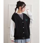 ショッピング韓国子供服 カーディガン  バックカレッジVネックカーディガン キッズ 子供服 女の子