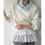  футболка тренировочный воротник имеется Layered способ тренировочный + Layered для chu-ru оборка Cami set женский 