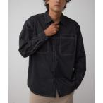 シャツ 配色ステッチ長袖シャツ メ�