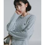 ショッピングケーブル ニット セーター U.S. POLO ASSN./ユーエスポロアッスン ウールクルーケーブルニット レディース